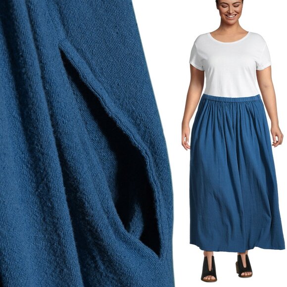 NEW World Market Teal Blue Textured Cotton Ruffle Convertible Skirt Dress OS $40 - Picture 3 of 15